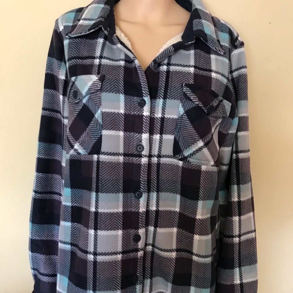 Soho Threads Plaid Fleece Jacket Shirt. Size : XXL